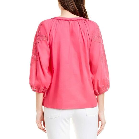 Trina Turk Women's Ojai Lace Embroidery Blouse XS - Picture 5 of 14